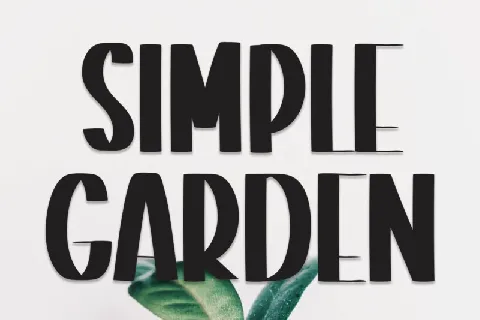 Simple Garden Display font