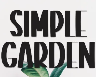 Simple Garden Display font