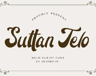 Suttan Telo Script font