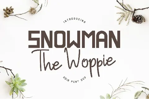 Snowman The Woppie Duo font