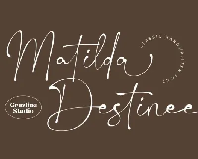 Matilda Destinee font