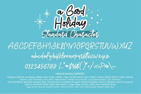 a Good Holiday font