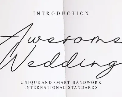Awesome Wedding Handwritten font