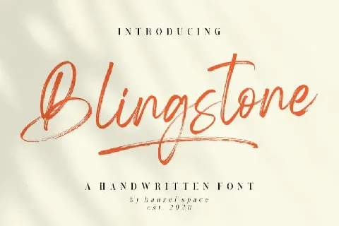 Blingstone Brush font