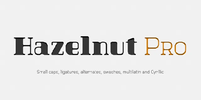 Hazelnut Pro Family font
