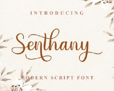 Senthany Script font