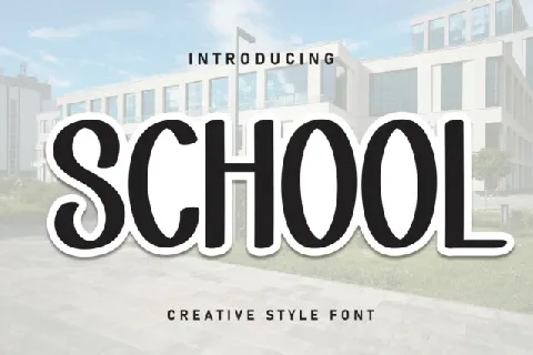 School Display font