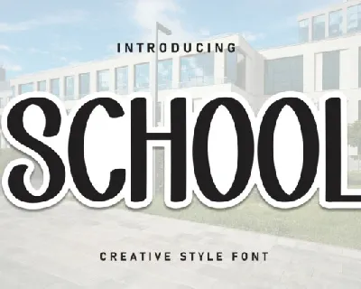 School Display font