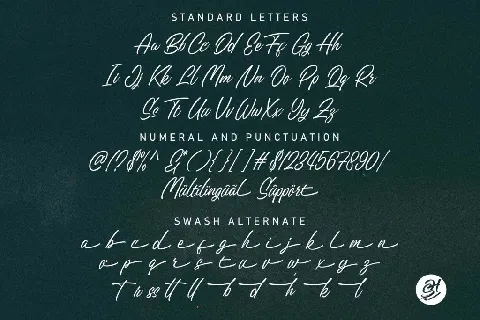 The Swirtland font