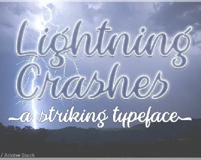 Lightning Crashes Script font