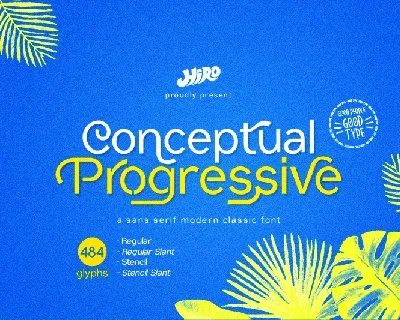 Conceptual Progressive font