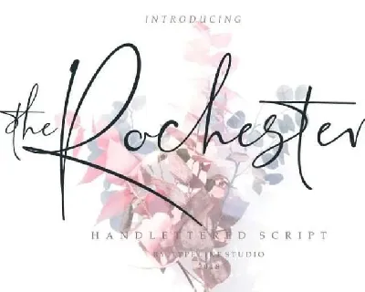 the Rochester Signature font