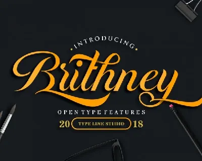 Brithney Script font