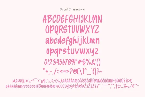 Sinari Demo font