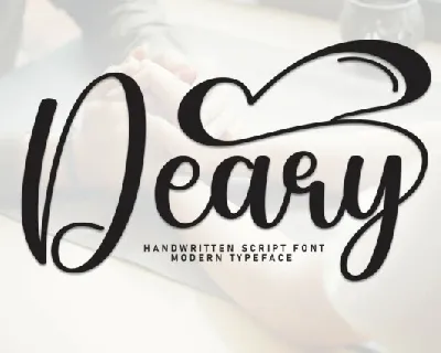 Deary Calligraphy font