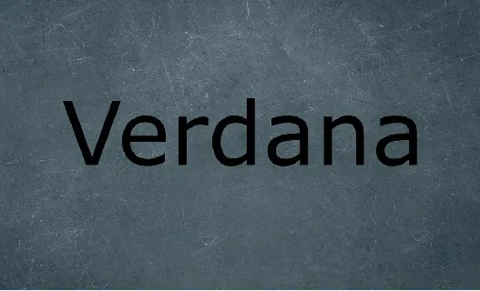 verdana font