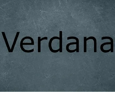 verdana font