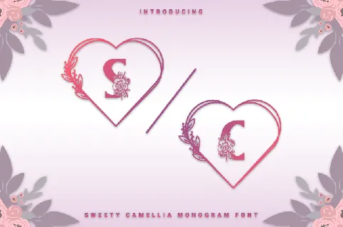 Sweety Camellia Monogram font