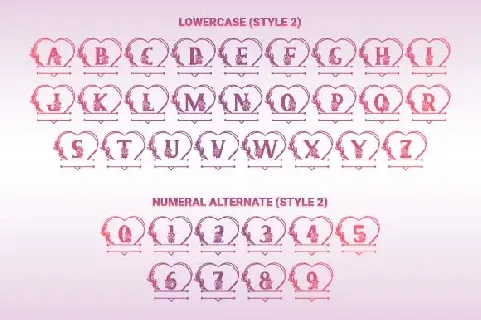 Sweety Camellia Monogram font