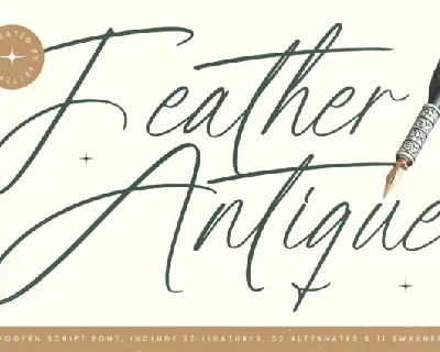 Feather Antique font