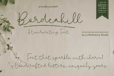 Bordeahill Free font