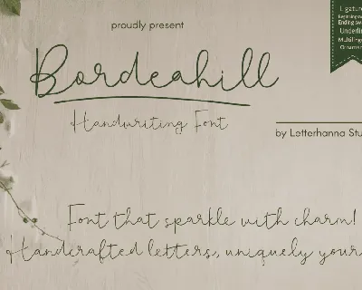 Bordeahill Free font