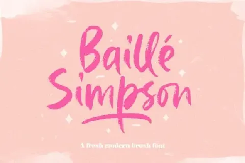 Baille Simpson Brush font