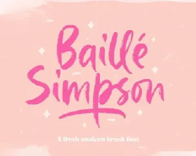 Baille Simpson Brush font