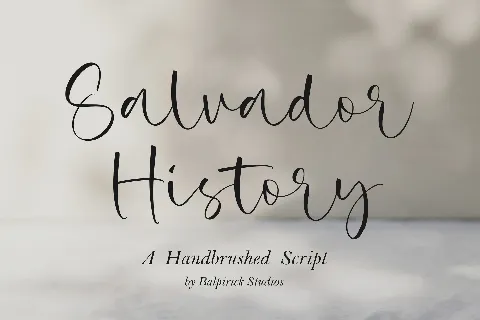 Salvador History font