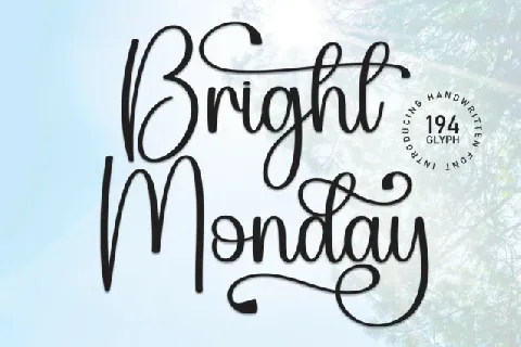 Bright Monday Script font