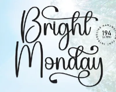 Bright Monday Script font