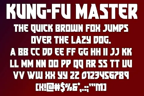 Kung Fu Master font
