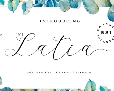 Latia Calligraphy font