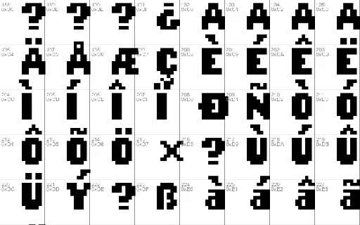 Dungeon Chunk Display font