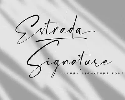 Estrada Signature font