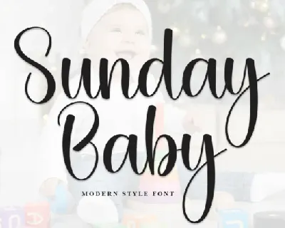 Sunday Baby Script font