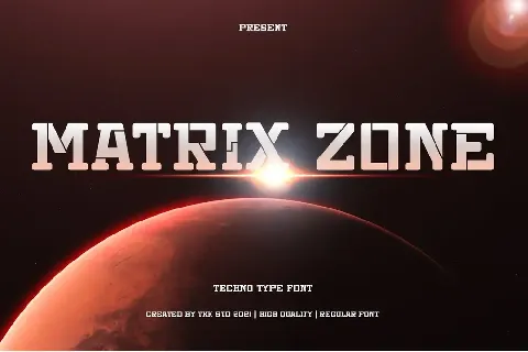 Matrix Zone font