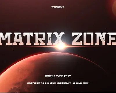 Matrix Zone font