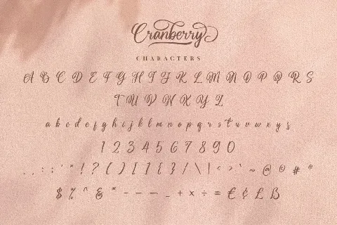 Cranberry font