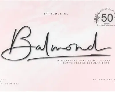 Balmond Handwritten font