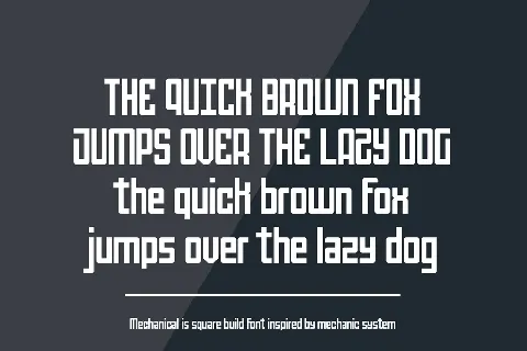 Mechanical FREE font