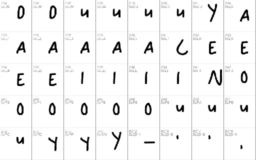 Happy Hints font