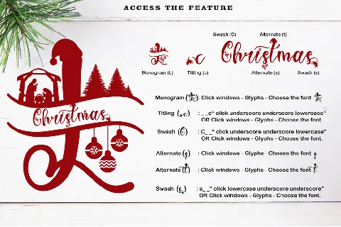 Sweet Christmas Monogram font