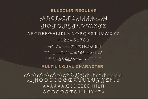 Bluzonir font