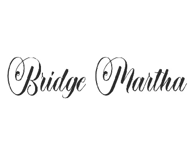 Bridge Martha font