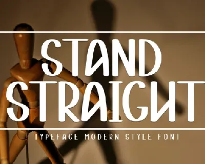 Stand Straight Display font