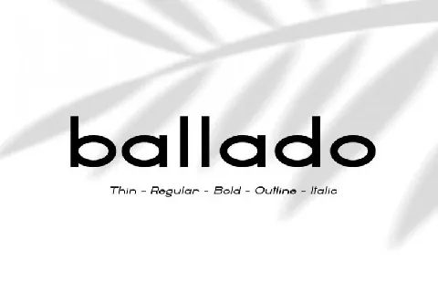 Ballado Geometric Sans font