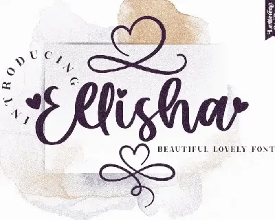 Ellisha Calligraphy font