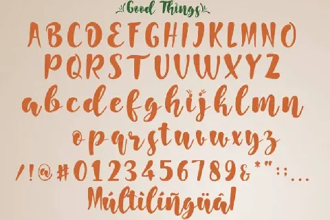 Good Things Script font