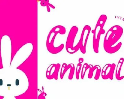 Cute Animal Display font